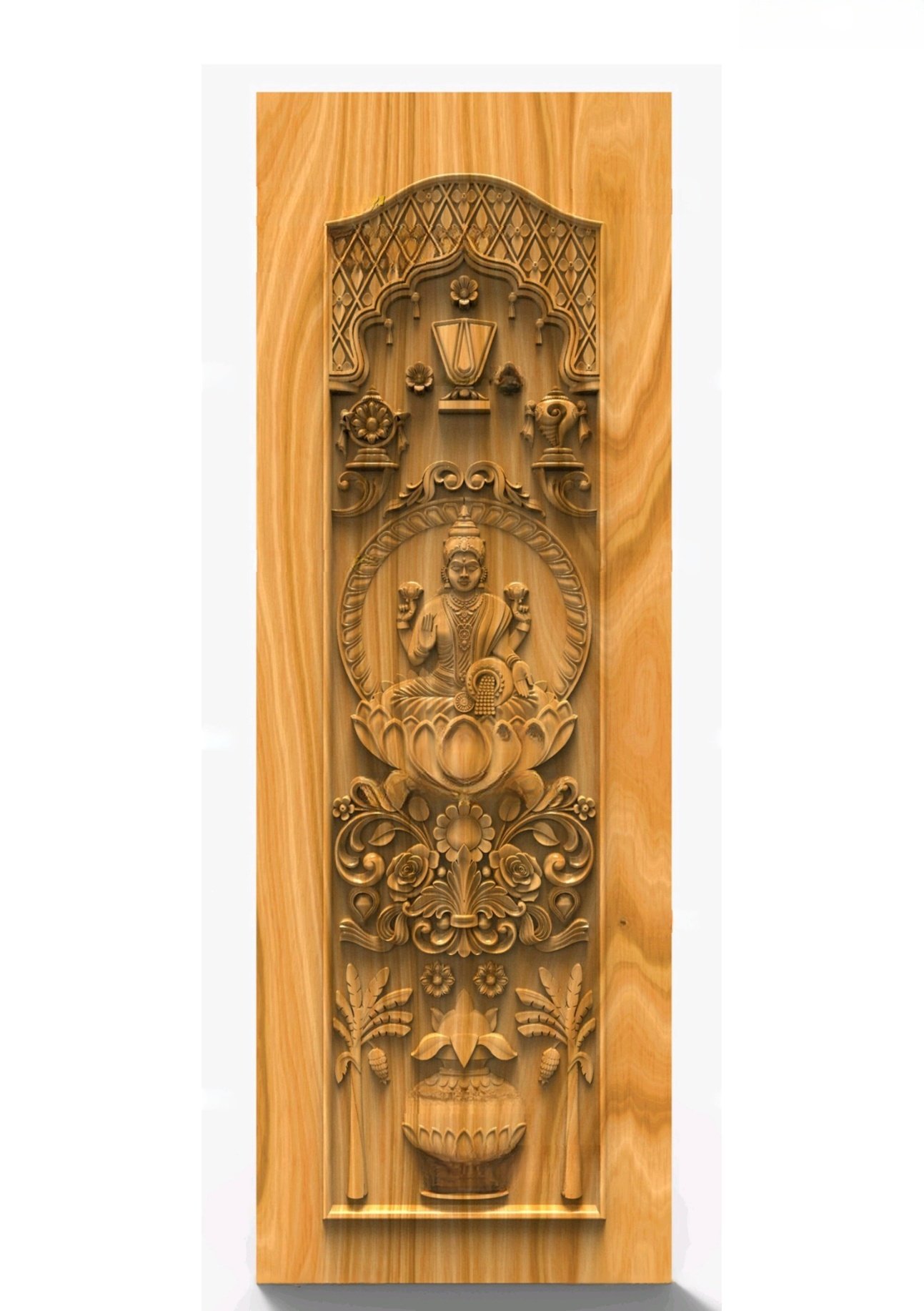 GOLDEN DOORS - PAGE-20 Goddess Lakshmi Divine Spiritual Temple Door 3D Model